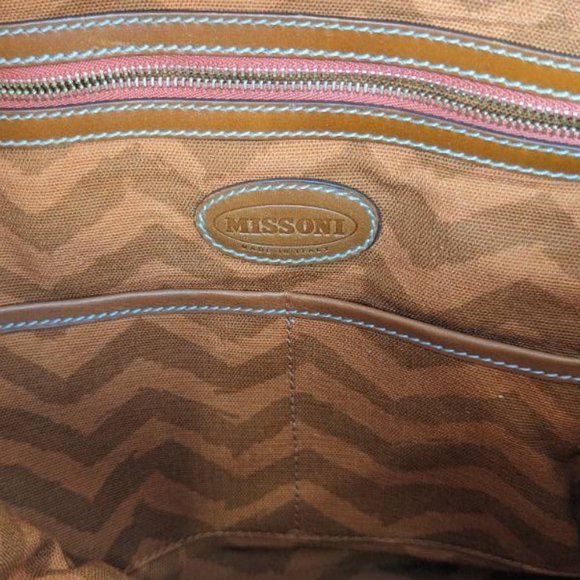 461. NWT Missoni Designer Leather Cutout Shoulder Bag - Picture 11 of 13